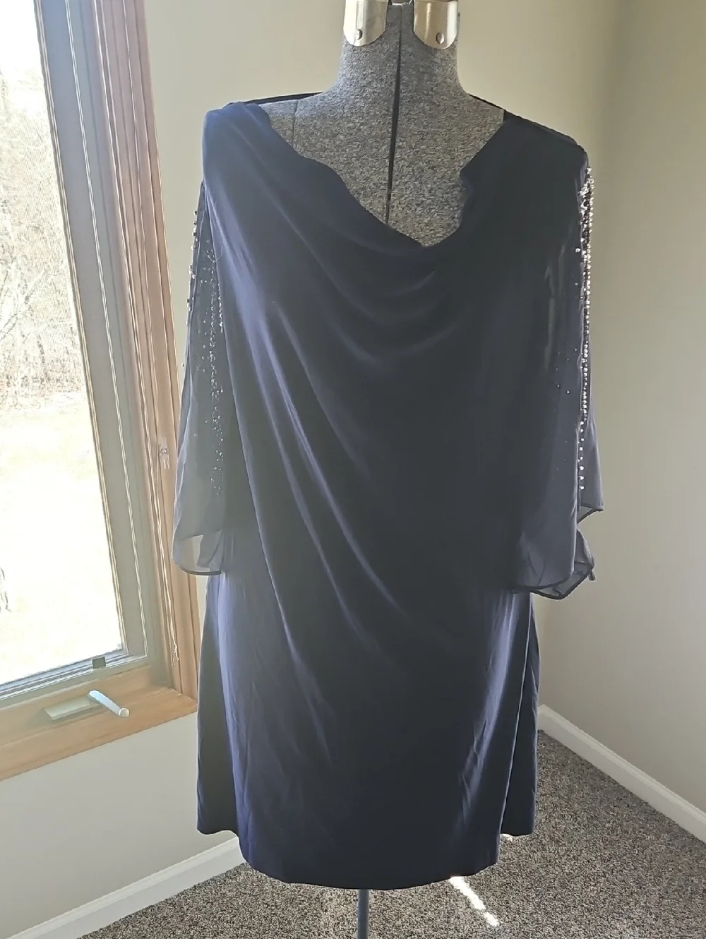 MSK Embellished Split-sleeve Sheath Dress - Picture 6 of 10